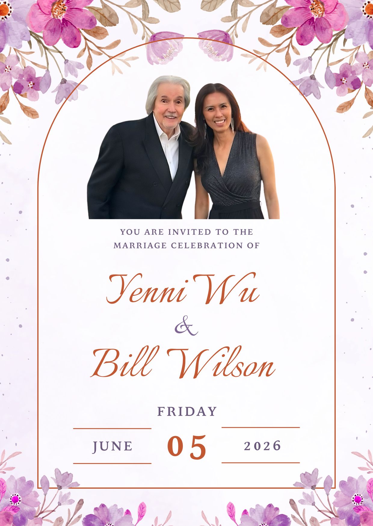 Yenni & Bill Wedding Invitation